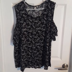 CATO black off shoulder blouse